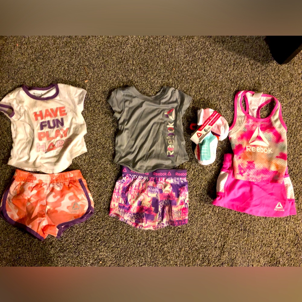 Huge Reebok 18 month baby girl interchangeable outfits